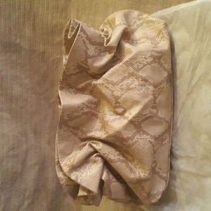 Anthropologie Faux Snakeskin Clutch
